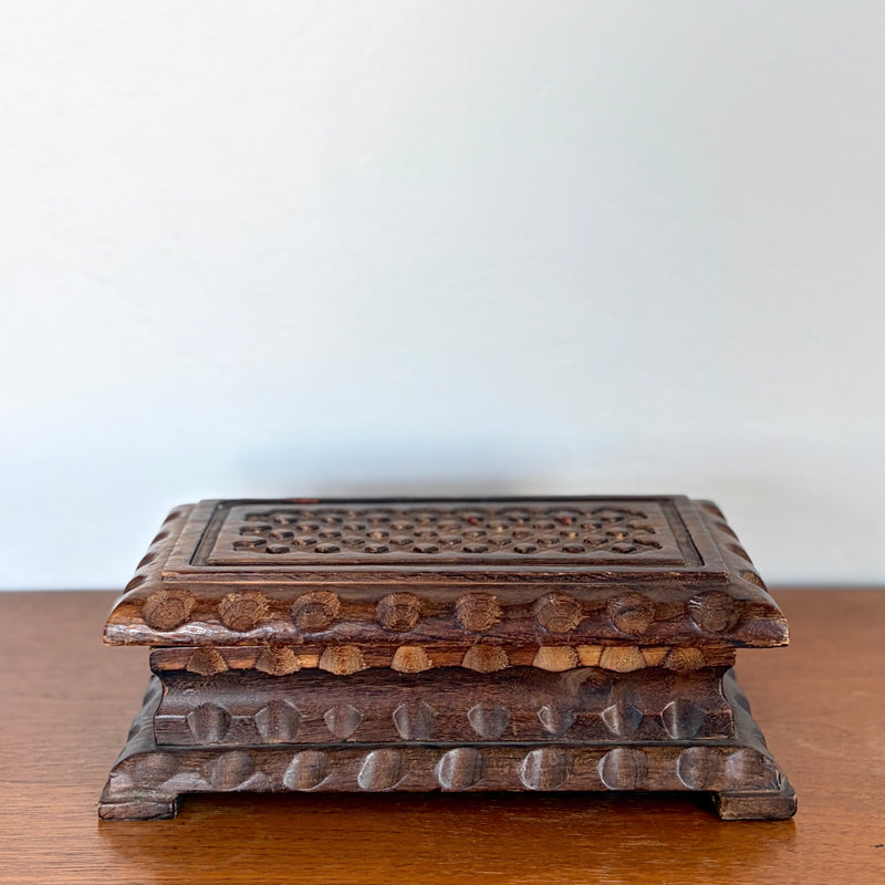 Brutalist Spanish carved box