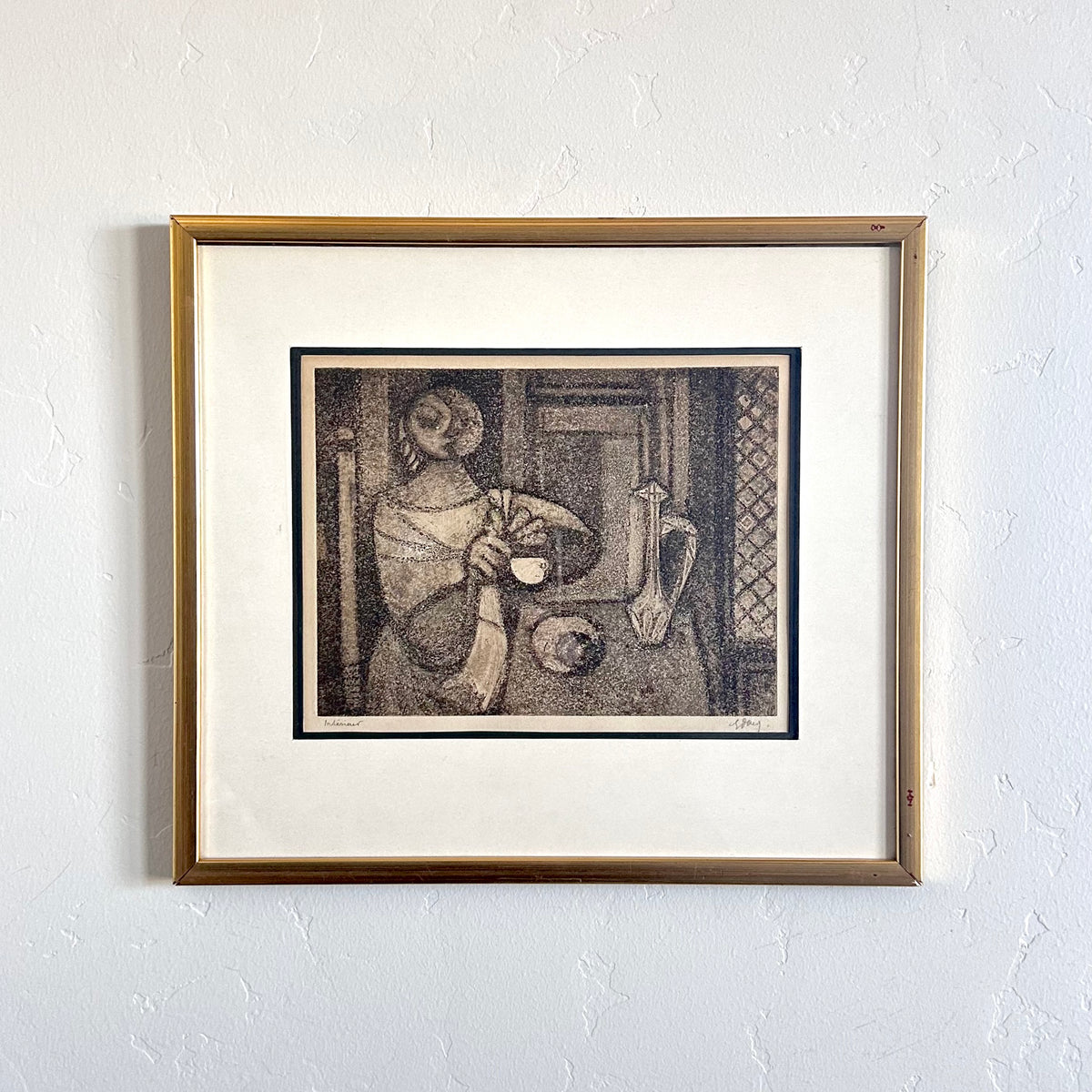 Woman in the kitchen 15" x 13.5"