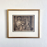 Woman in the kitchen 15" x 13.5"