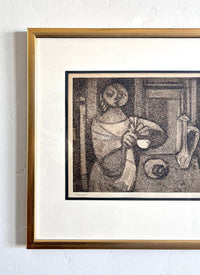 Woman in the kitchen 15" x 13.5"