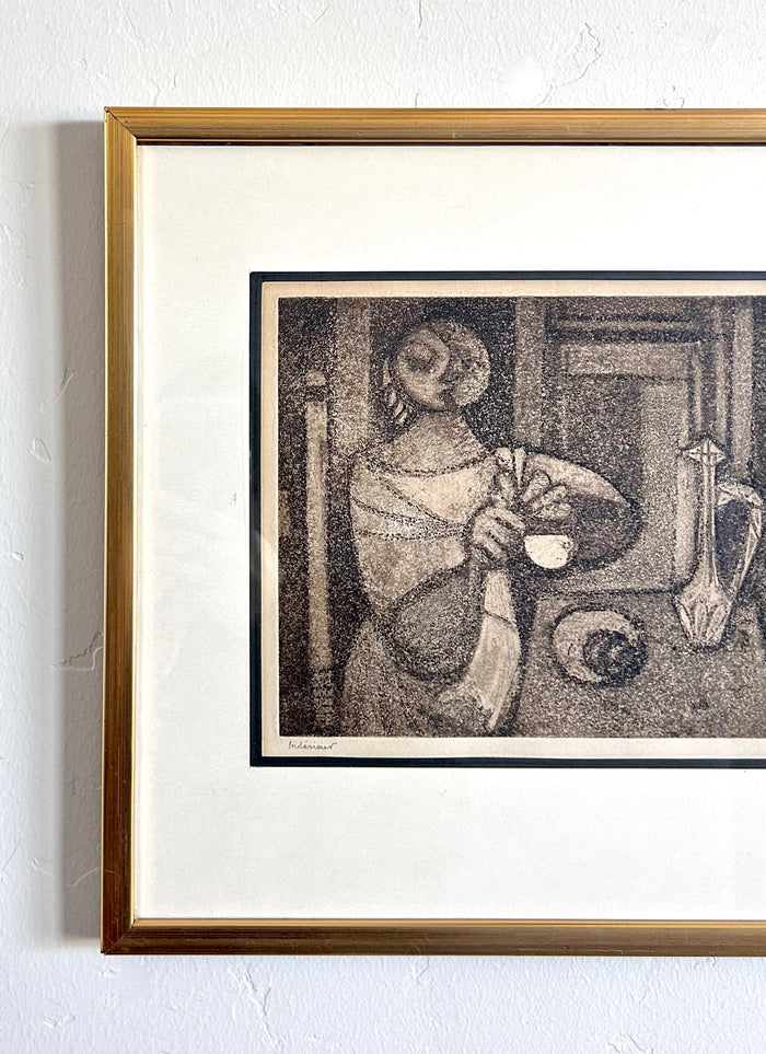 Woman in the kitchen 15" x 13.5"