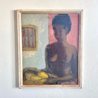 The woman and the lemon basket 17.5" x 19"
