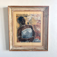 The woman by the hut 21" x 24"