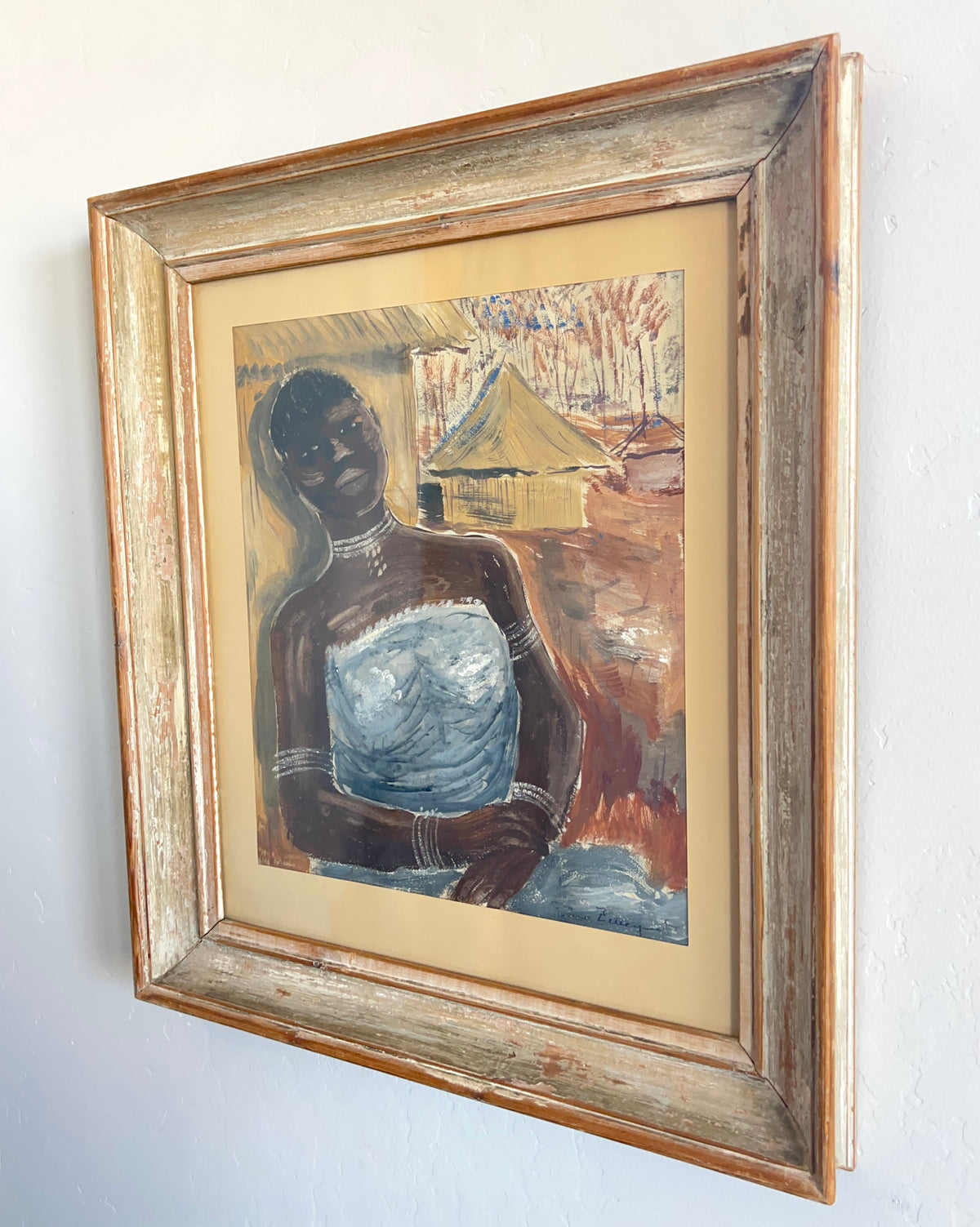 The woman by the hut 21" x 24"