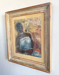 The woman by the hut 21" x 24"
