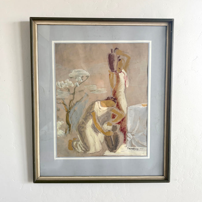 1930's women and vases 21" x 24"