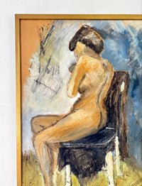 Sitting nude model 17” x 23.5”