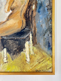 Sitting nude model 17” x 23.5”