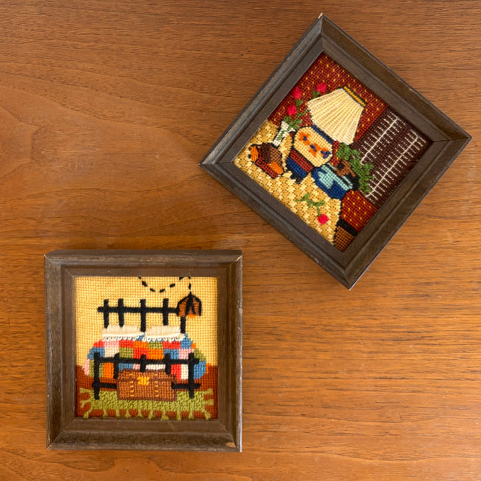 MCM needlepoint interiors