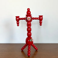 Swedish red ball candelabra
