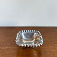 Beaded pewter dish