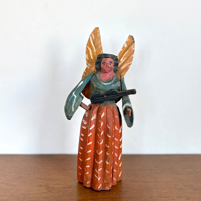 Guatemalan carved wood angel