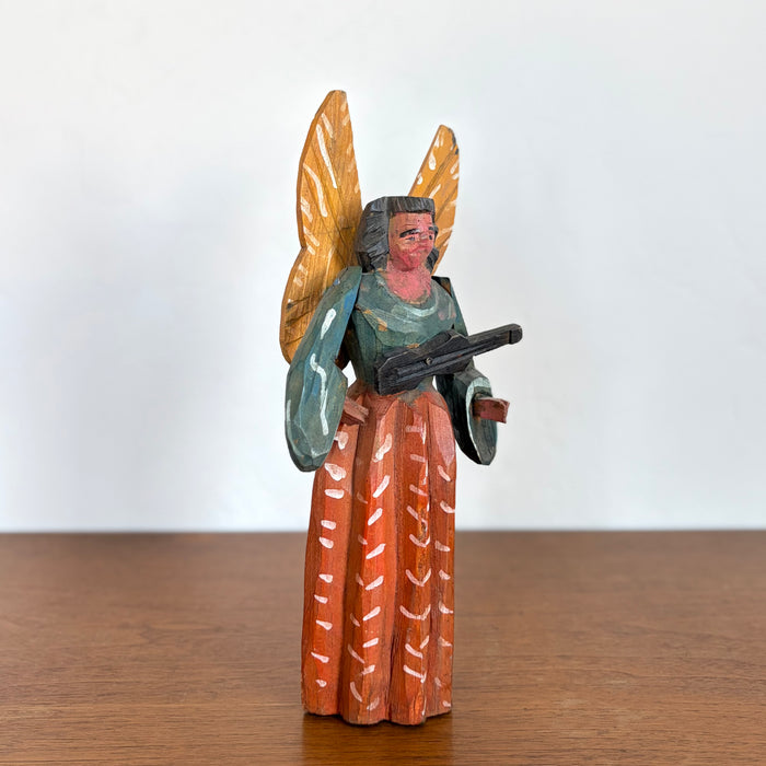 Guatemalan carved wood angel