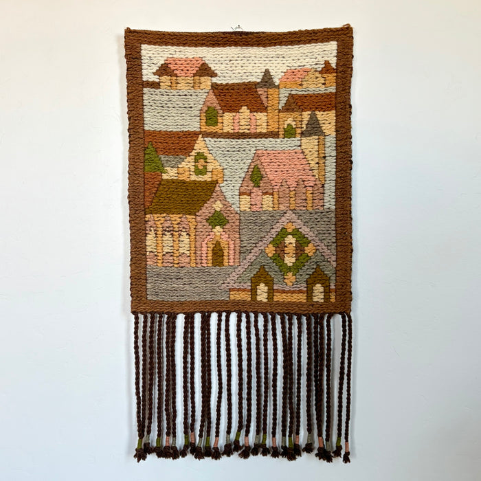 Scandinavian town wall hanging
