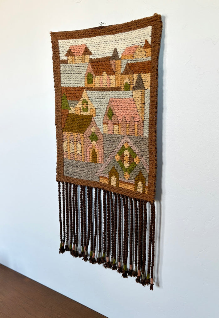 Scandinavian town wall hanging