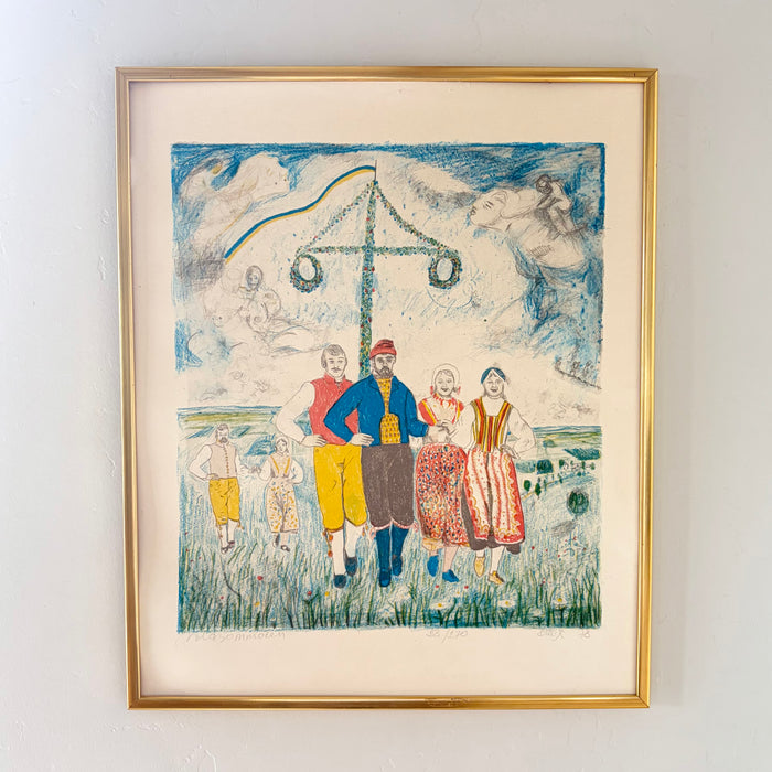 70's Midsommar lithograph 19.5” x 23.5”