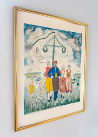 70's Midsommar lithograph 19.5” x 23.5”