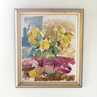 Impressionist yellow flowers 22.5” x 26”