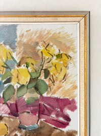 Impressionist yellow flowers 22.5” x 26”