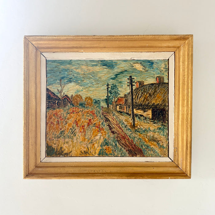 Van Gogh inspired landscape 21.5” x 18.5”