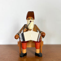 Accordion player smoker man