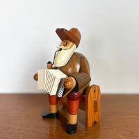 Accordion player smoker man