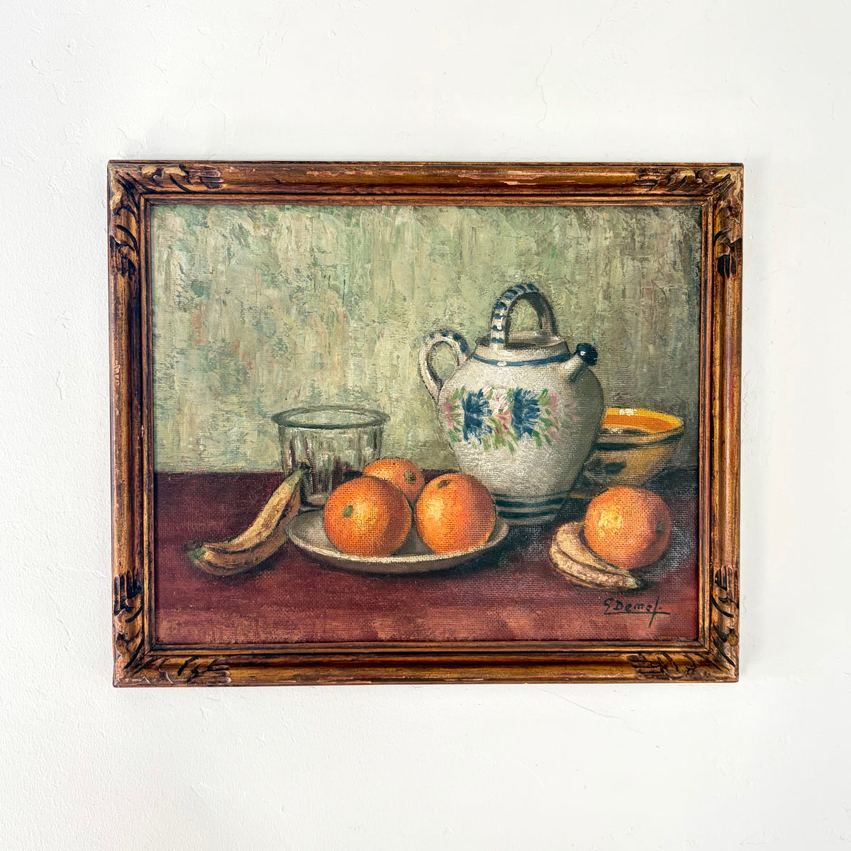 Provencal jug and fruit 18” x 15”