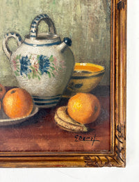 Provencal jug and fruit 18” x 15”