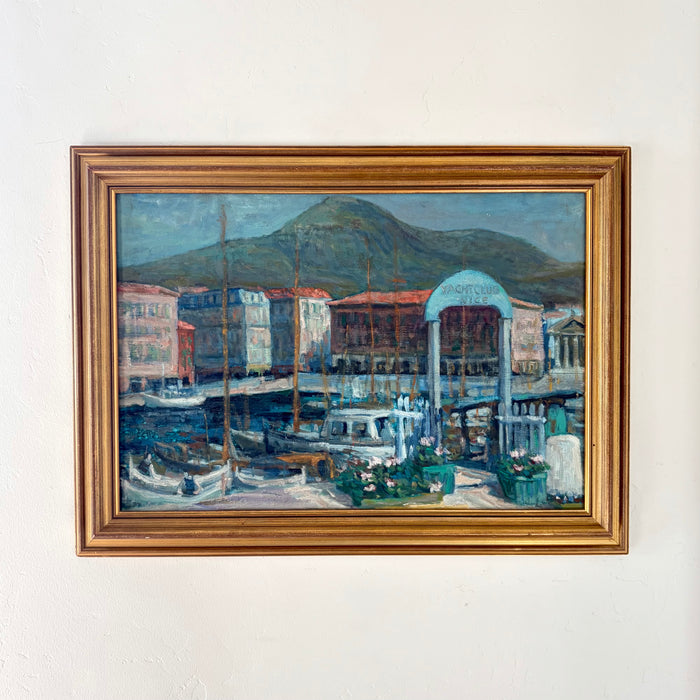 Yacht club in Nice 25.5” x 18.5”