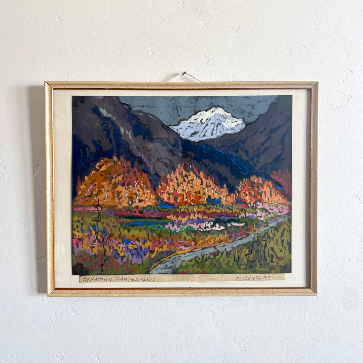 Colorful mountain scene 13.5" x 10.5"