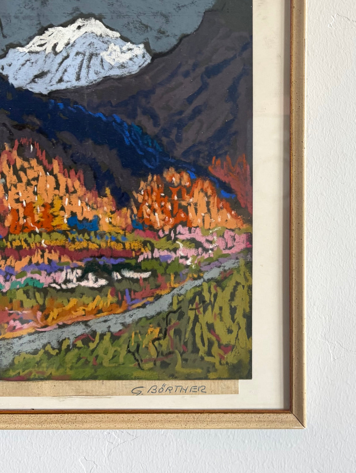 Colorful mountain scene 13.5" x 10.5"