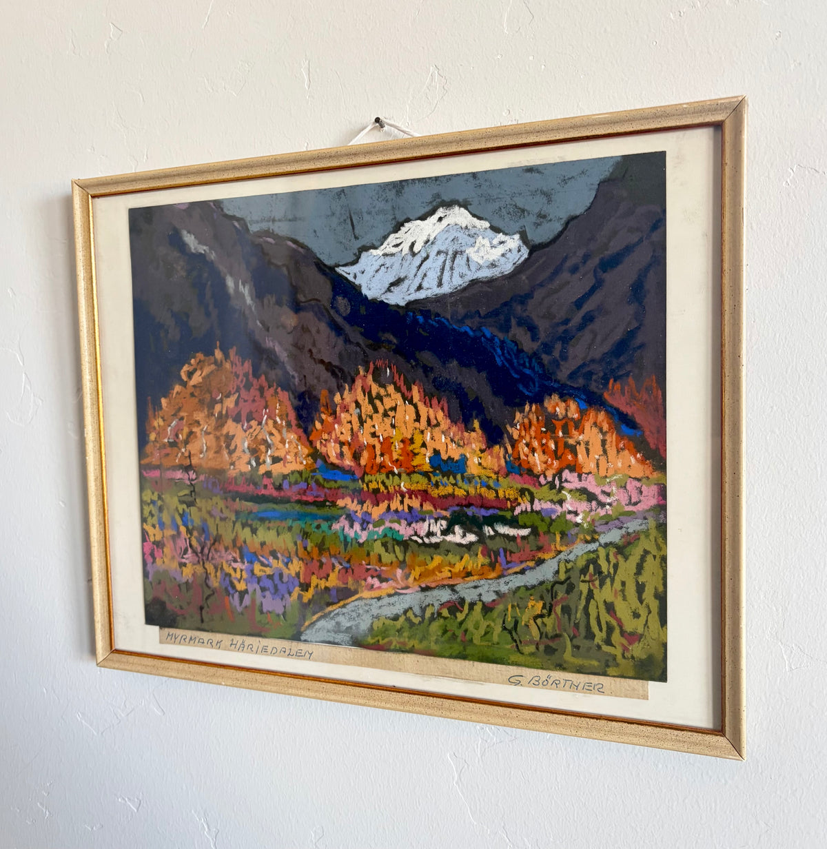 Colorful mountain scene 13.5" x 10.5"