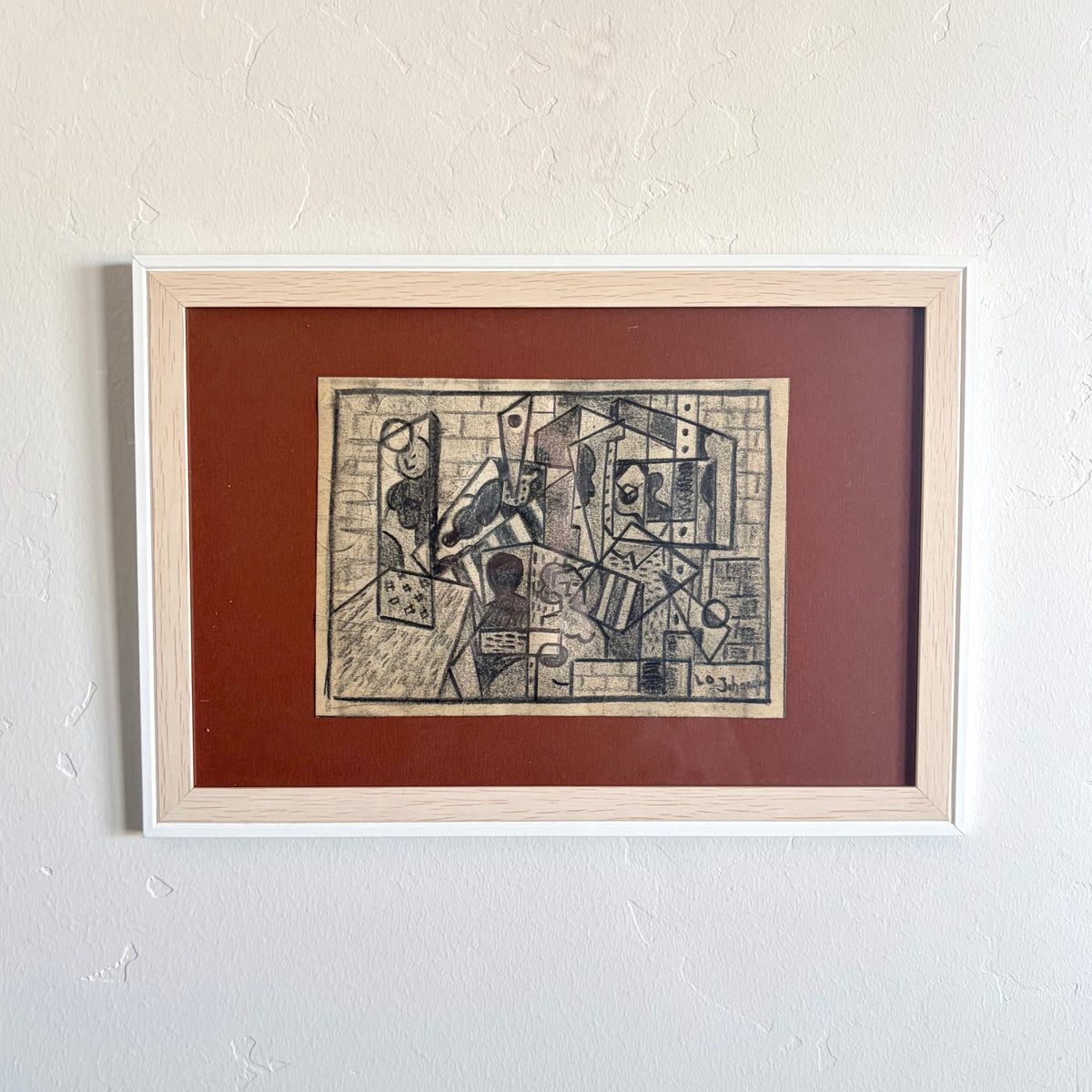 Cubist pencil drawing 13" x 19"