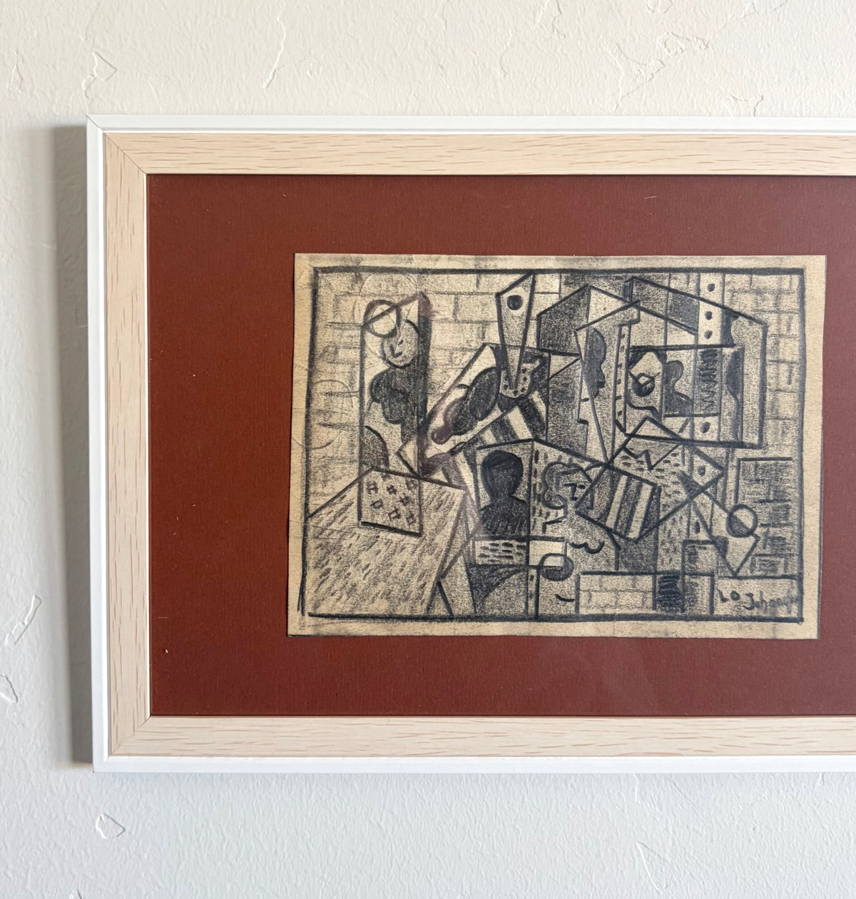 Cubist pencil drawing 13" x 19"