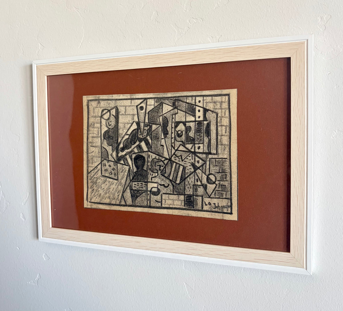 Cubist pencil drawing 13" x 19"