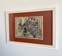 Cubist pencil drawing 13" x 19"