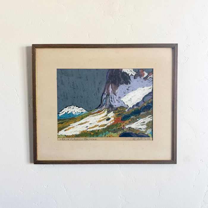 Pastel snowy mountains 15" x 12"