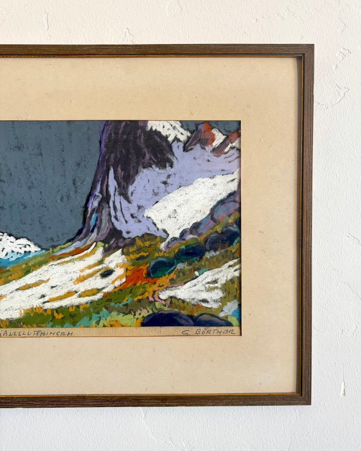 Pastel snowy mountains 15" x 12"