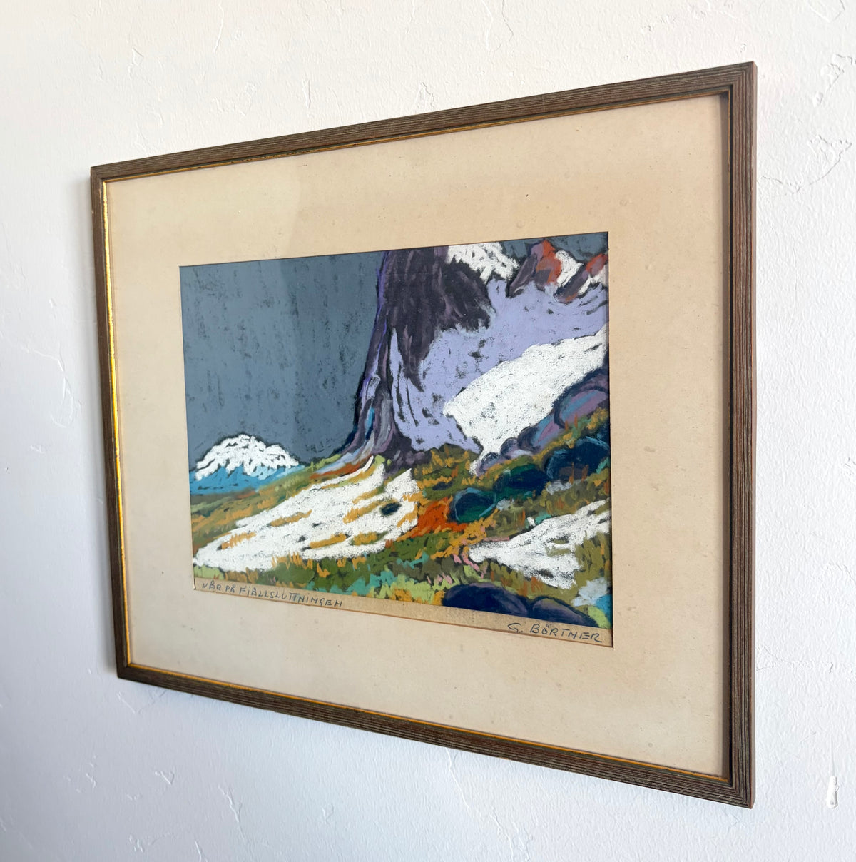 Pastel snowy mountains 15" x 12"