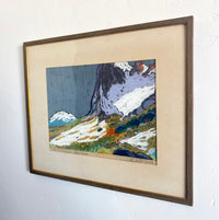 Pastel snowy mountains 15" x 12"