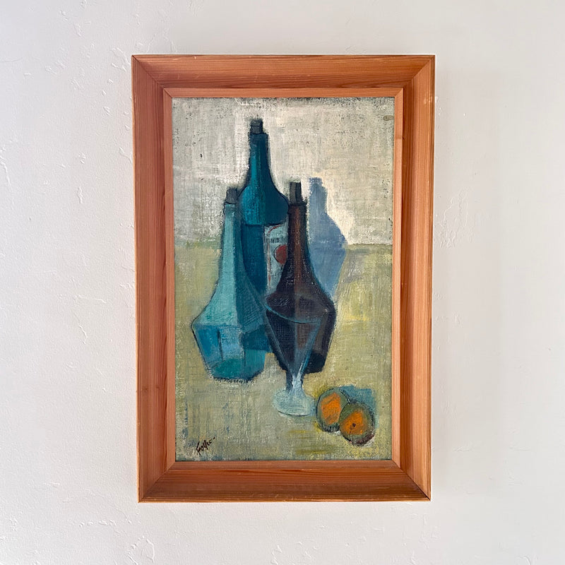Italian bottle still life 15” x 22.5"