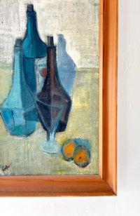 Italian bottle still life 15” x 22.5"