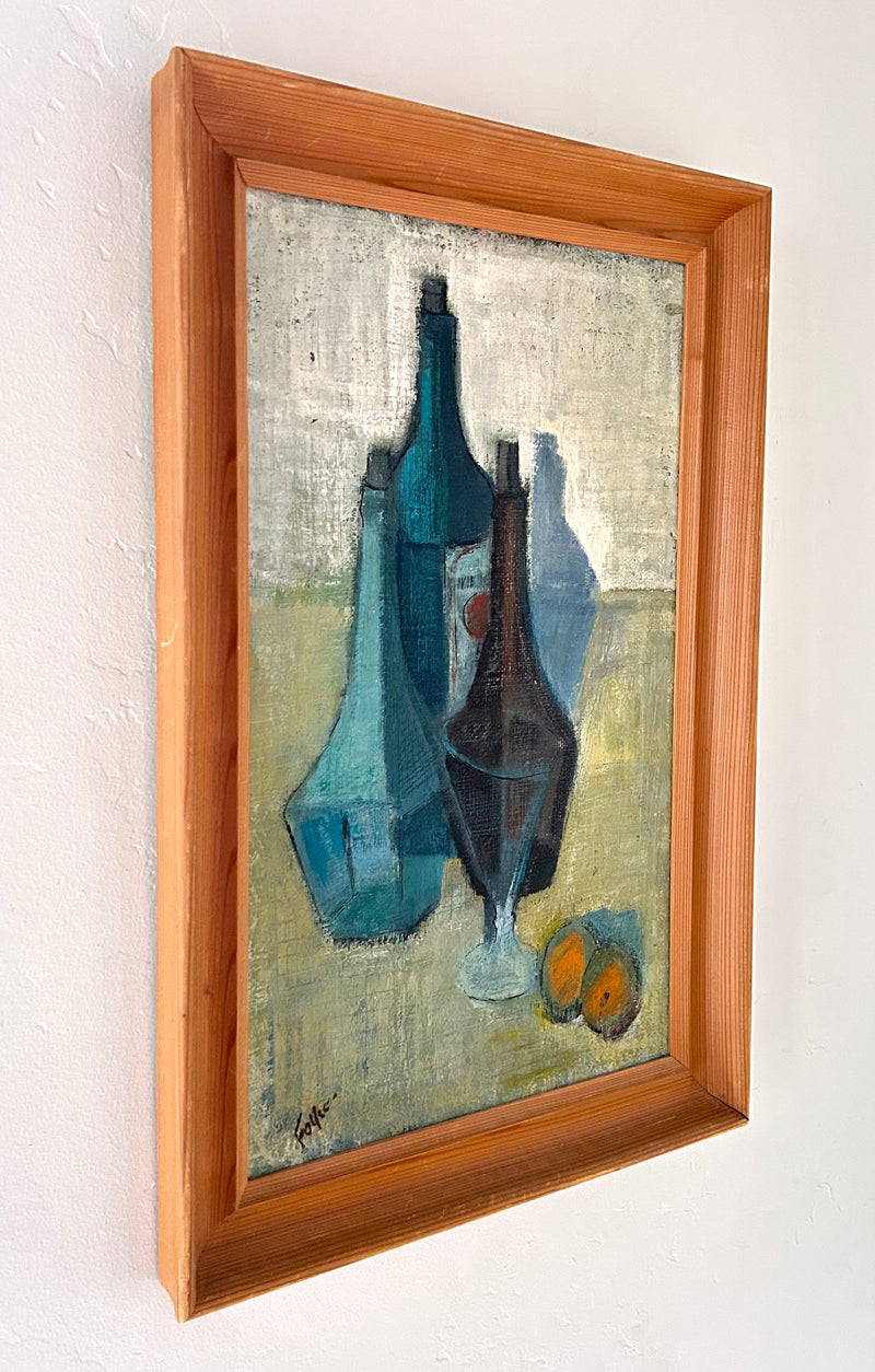 Italian bottle still life 15” x 22.5"