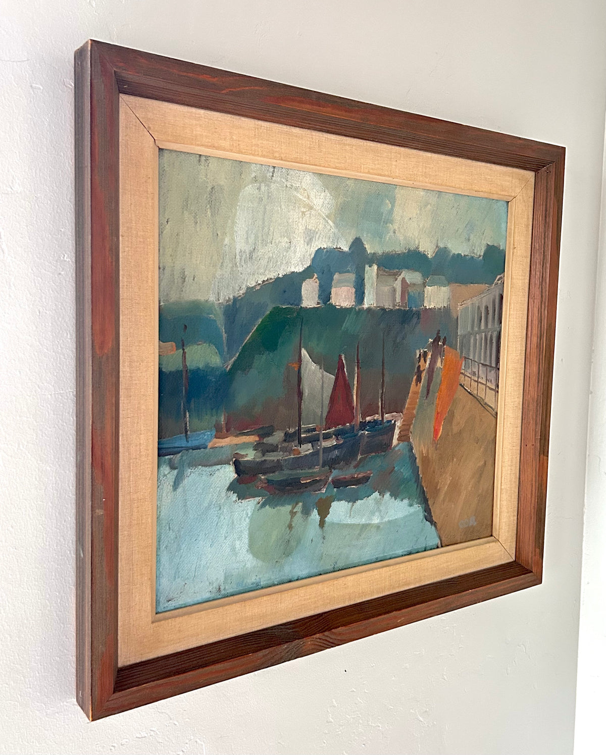 Sailboats at dusk 24” x 22.5"