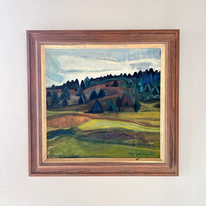 Geometric forest 24.5” x 24"