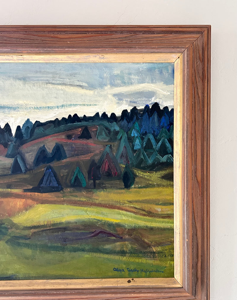 Geometric forest 24.5” x 24"