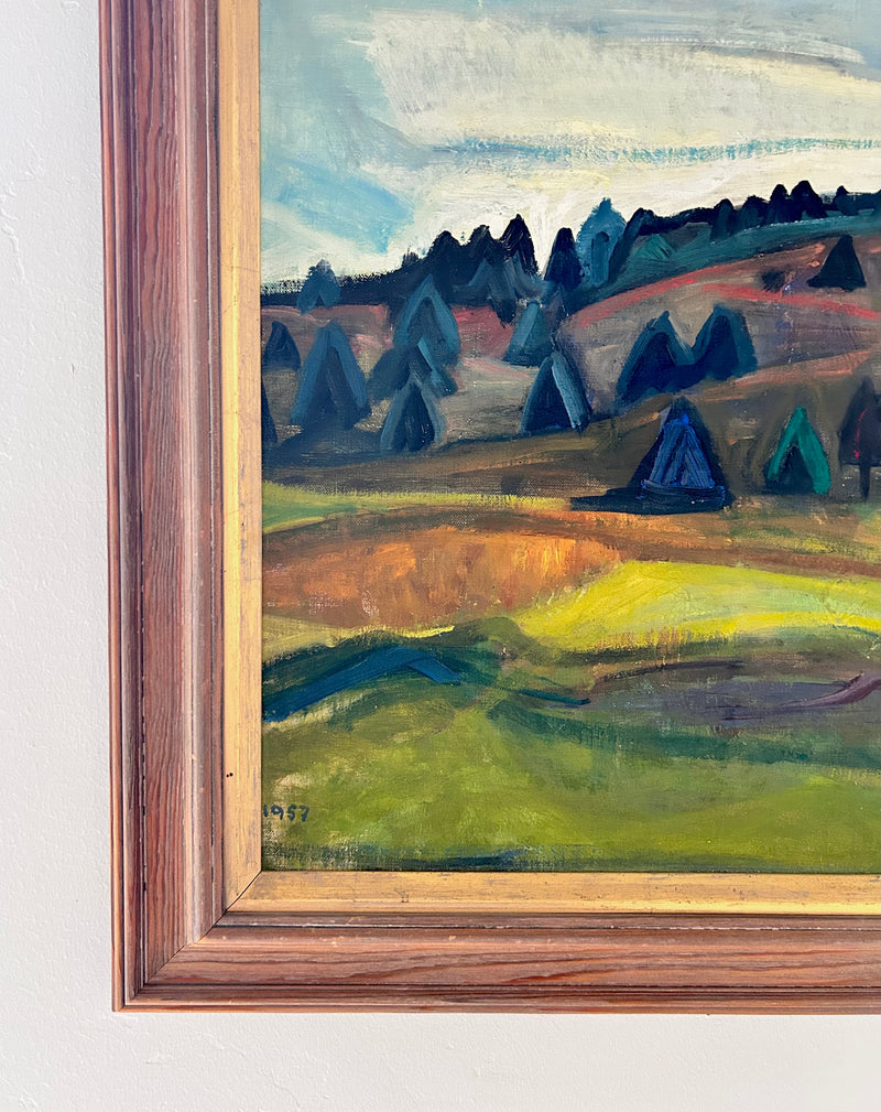 Geometric forest 24.5” x 24"