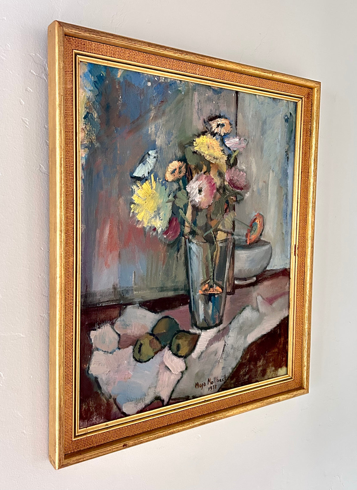 Flowers and pears 17” x 20.5"