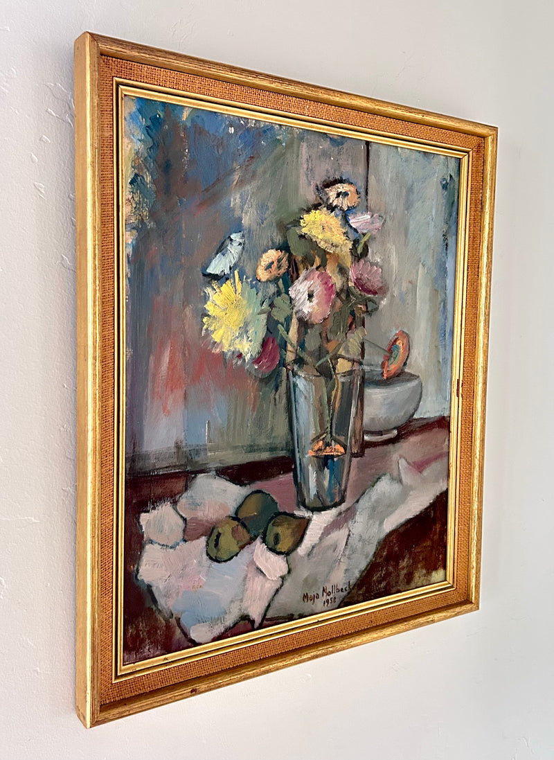Flowers and pears 17” x 20.5"