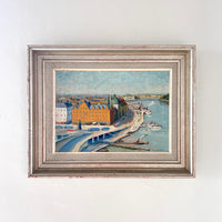 Tangerine building in the harbor 19” x 15”
